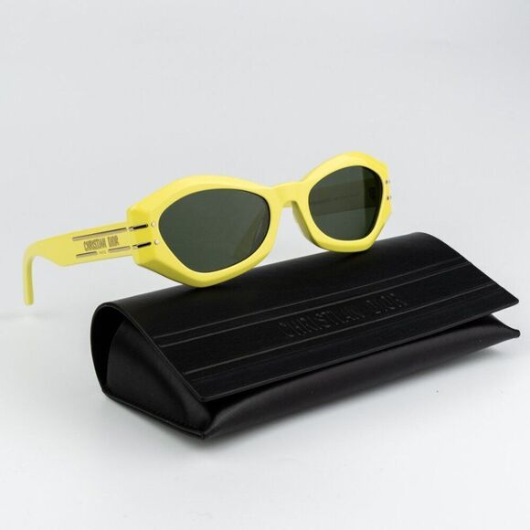 SALE! NEW Dior DIORSIGNATURE B1U 66C0 Shiny Yellow Green Women Sunglasses main image 8